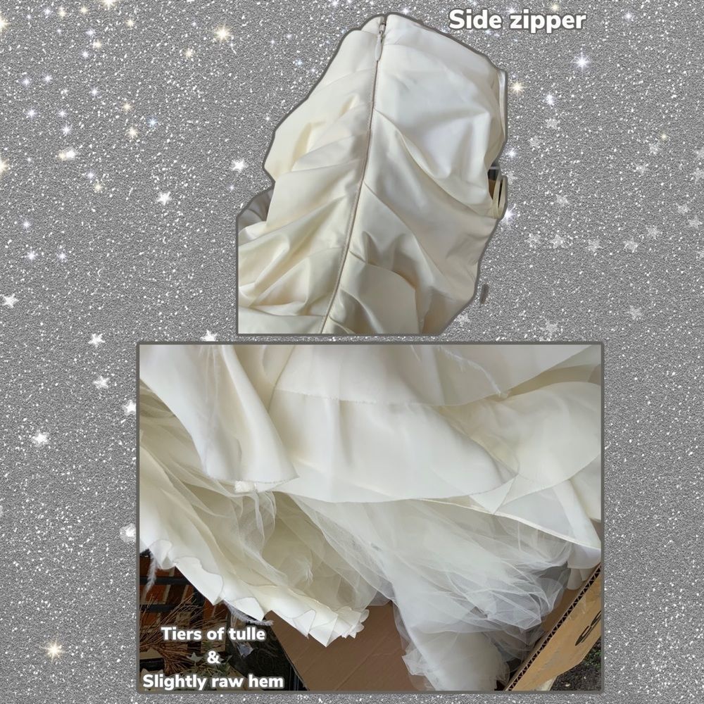 NWT $1500 Ann Taylor | Mermaid |Wedding Dress W/ Ruffled Tiers & Layers - Picture 7 of 16